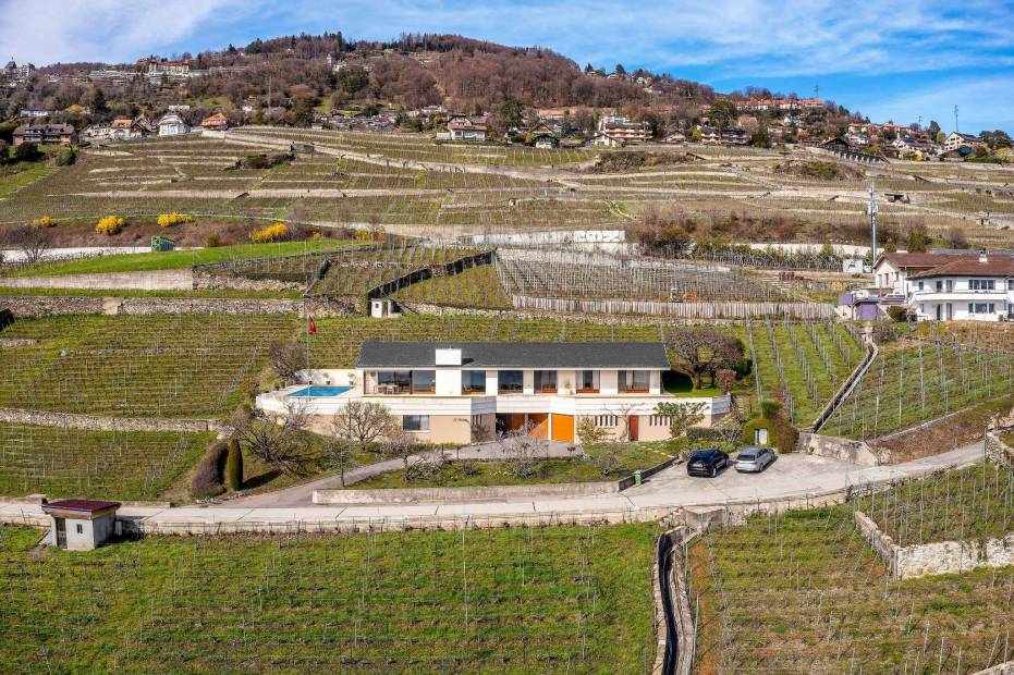 Propriété dans les vignes avec une vue époustouflante sur le lac à vendre à Corseaux