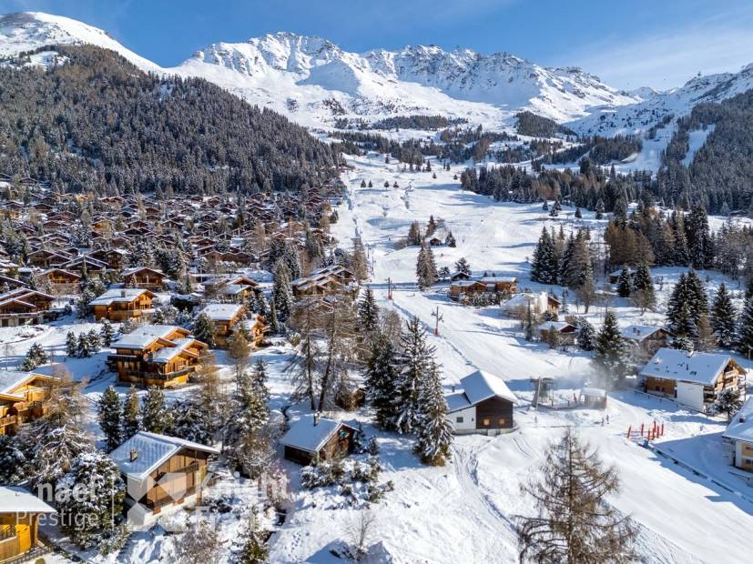 Terrain ski in-out sur la piste Le Rouge