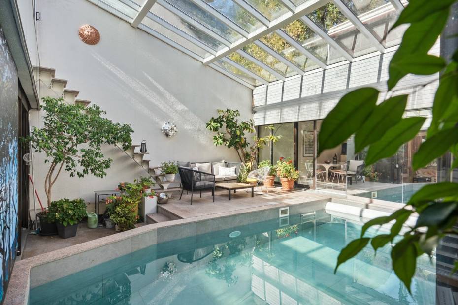 Townhouse in Conches with an indoor pool